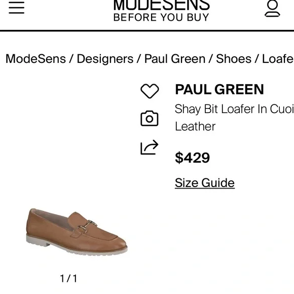 PAUL GREEN
Shay Bit Loafer In Cuoio
Leather/tan 
$429 NEW women UK 3.5 US 6 - Picture 3 of 17